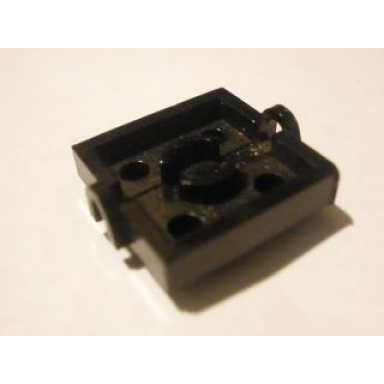 black plate modified 2 x 2 with small holes for metal axle