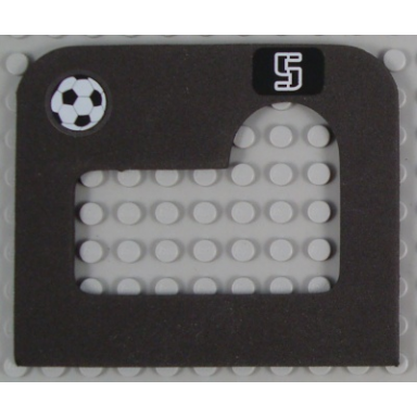 foam soccer target 10 x 9 with one hole and number 5 and soccer ball football pattern stickers - set 3423