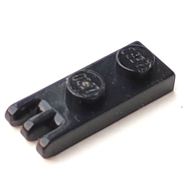 hinge plate 1 x 2 with 3 fingers on end - solid studs