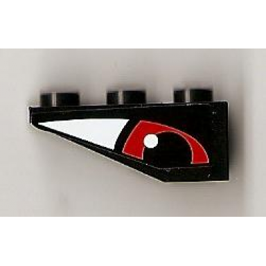 black slope inverted 33 3 x 1 with red eye right pattern sticker - set 8277