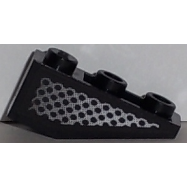 black slope inverted 33 3 x 1 with lattice pattern model right side sticker - set 8647