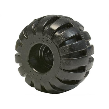 black wheel full rubber balloon with axle hole