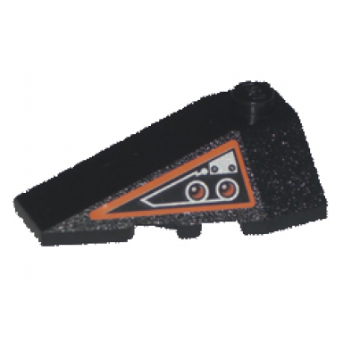 black wedge 4 x 2 triple left with circuitry pattern sticker - set 8101