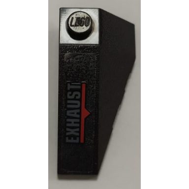 black wedge 4 x 2 triple left with exhaust and red stripe pattern sticker - set 70908