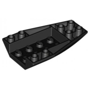 black wedge 6 x 4 triple inverted curved