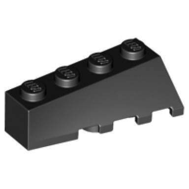 black wedge 4 x 2 sloped left