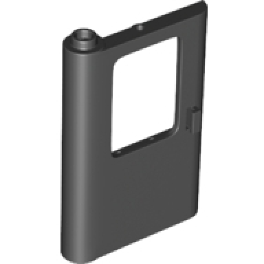 black door 1 x 4 x 5 train left thick support at bottom