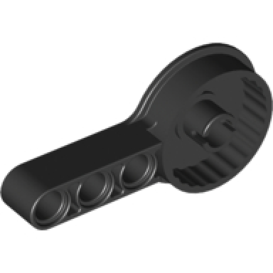 black technic rotation joint disk with large pin and 3l liftarm thick