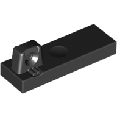 black hinge tile 1 x 3 locking with 1 finger on top