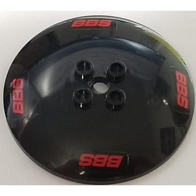 black dish 6 x 6 inverted radar - hollow studs with red bbs on black background in clockwise pattern stickers - set 8157