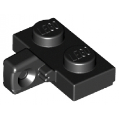 hinge plate 1 x 2 locking with 1 finger on side with bottom groove
