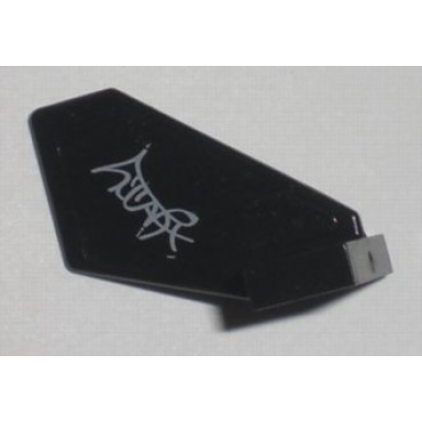 black tail shuttle small with space police 3 white random damage pattern on right side sticker - set 5970