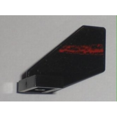black tail shuttle small with space police 3 random red stripe pattern on left side sticker - set 5970