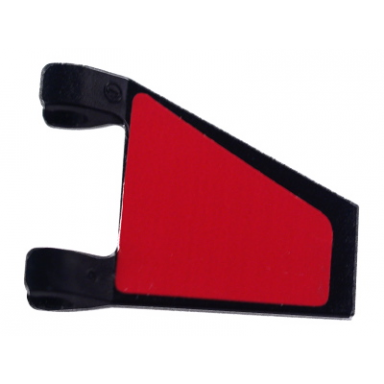 black flag 2 x 2 trapezoid with red pattern model left side sticker - set 8362