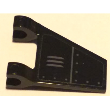 black flag 2 x 2 trapezoid with dark bluish gray air vent line and rivets pattern model left side sticker - set 70668