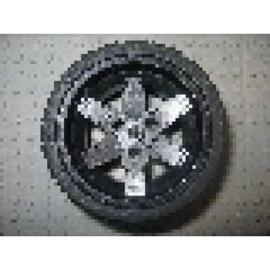 wheel 56mm d x 34mm technic racing medium 3 pin holes with black tire 68.8 x 36 zr 44772 44771