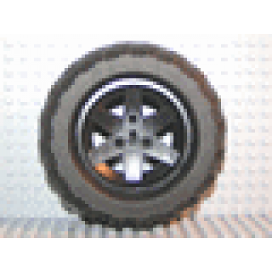 black wheel 56mm d x 34mm technic racing medium 3 pin holes with black tire 94.8 x 44 r balloon 44772 54120