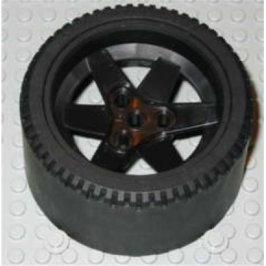 black wheel 68.8 x 36 zr solid smooth