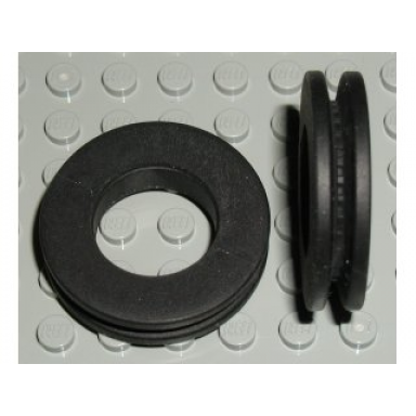 black tire center groove tightrope guide wheel