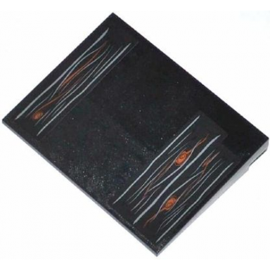 black slope 10 6 x 8 with 3 wooden boards pattern stickers - set 79109