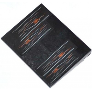 black slope 10 6 x 8 with 4 wooden boards pattern stickers - set 79109