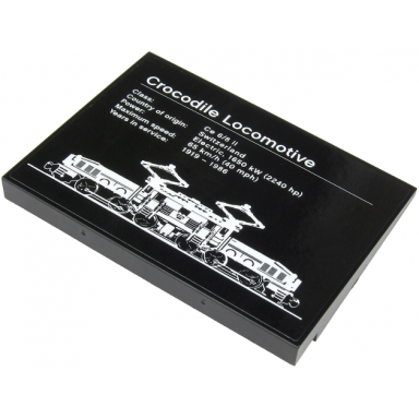 black slope 10 6 x 8 with crocodile locomotive data pattern sticker - set 10277