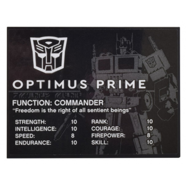 black slope 10 6 x 8 with optimus prime pattern sticker - set 10302