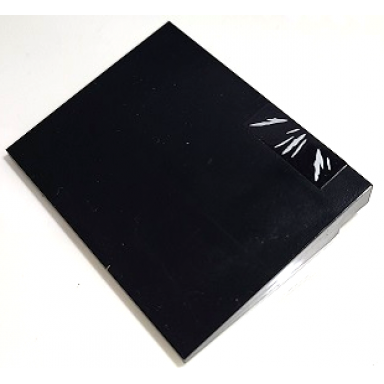 black slope 10 6 x 8 with 3 sets of silver claw marks on black background pattern model left side sticker - set 70424