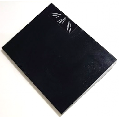 black slope 10 6 x 8 with 3 sets of silver claw marks on black background pattern model right side sticker - set 70424