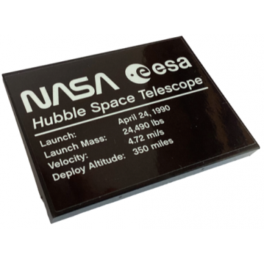 black slope 10 6 x 8 with nasa hubble space telescope pattern sticker - set 10283