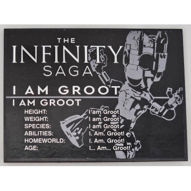 black slope 10 6 x 8 with the infinity saga i am groot pattern sticker - set 76217