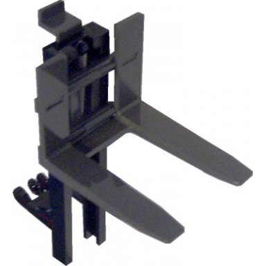black vehicle forklift wide 1 x 2 hinge plate locking dual 2 fingers with spring holder with spring and dark gray wide forks reinforced 4518b bb0217 45707