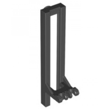 black vehicle forklift wide 1 x 2 hinge plate locking dual 2 fingers with rubber belt holder
