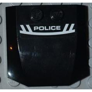 black wedge 4 x 4 x 2 3 triple curved with police and white stripes on black background pattern sticker - set 8186