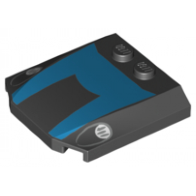 black wedge 4 x 4 x 2 3 triple curved with blue marking and headlights pattern