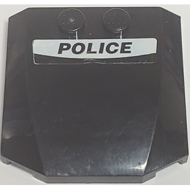 black wedge 4 x 4 x 2 3 triple curved with police with black curved line on white background pattern sticker - set 8152