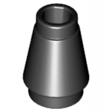 black cone 1 x 1 with top groove