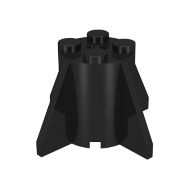 brick round 2 x 2 x 2 with fins