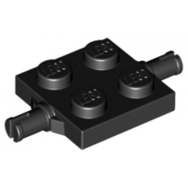 black plate modified 2 x 2 with wheels holder