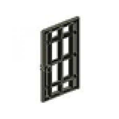 black door 1 x 6 x 7 barred