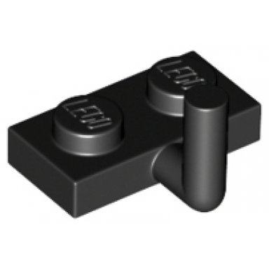 black plate modified 1 x 2 with bar arm up horizontal arm 5mm