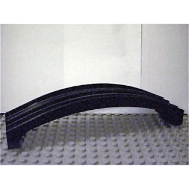 black duplo train track bridge middle section full arch