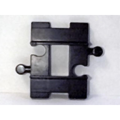 black duplo train track straight very short length to fit 4563