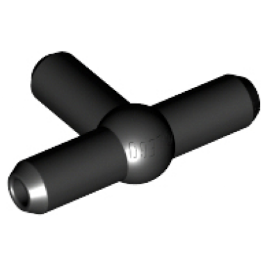 black pneumatic t piece second version t bar with ball in center