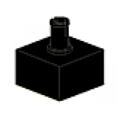 black brick modified 2 x 2 no studs top pin