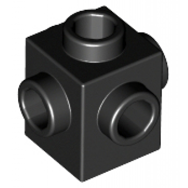 black brick modified 1 x 1 with studs on 4 sides