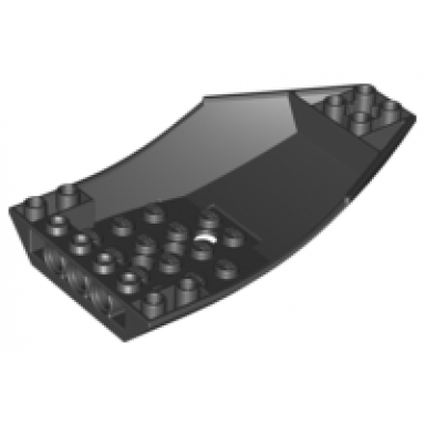 black cockpit 10 x 6 x 2 curved
