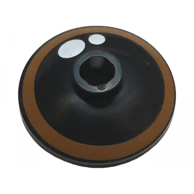 black dish 2 x 2 inverted radar with eye with dark orange iris and white glints pattern the lion king young simba