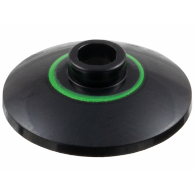 black dish 2 x 2 inverted radar with bright green ring pattern