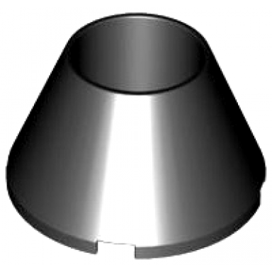 black cone 4 x 4 x 2 hollow no studs